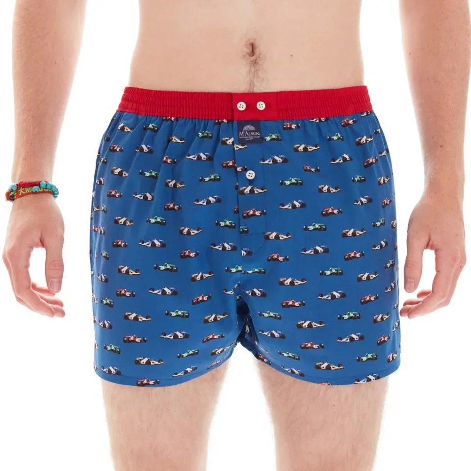 MC Alson Boxershort Heren: Racewagens, los model, ingewerkte slip ( MCA.29 )