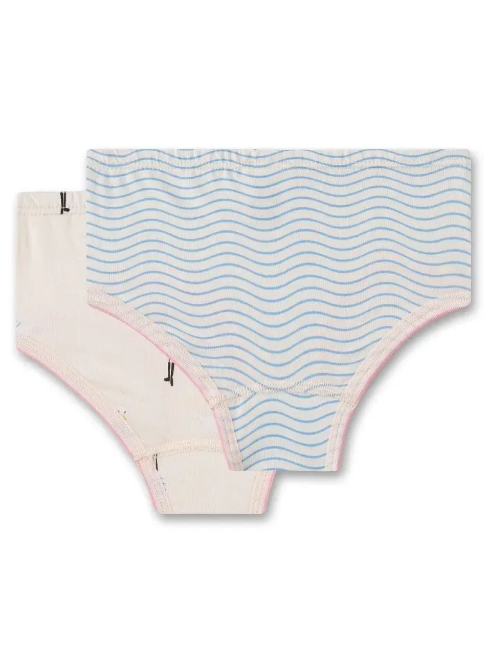 Sanetta Hipster Meisjes: Duopack, gestreept / geprint ( SAN.120 )