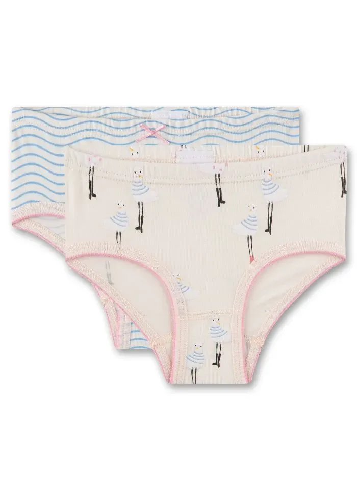 Sanetta Hipster Meisjes: Duopack, gestreept / geprint ( SAN.120 )