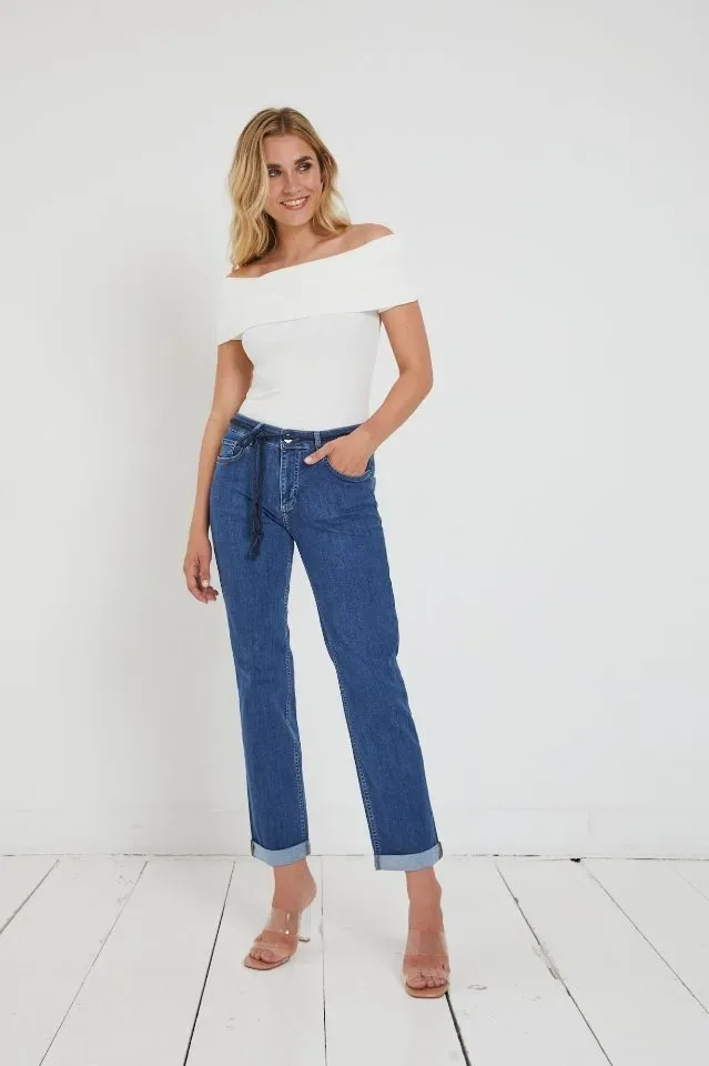 Para Mi jeans Broek: Bobby, Medium Blue ( PARA.320 )