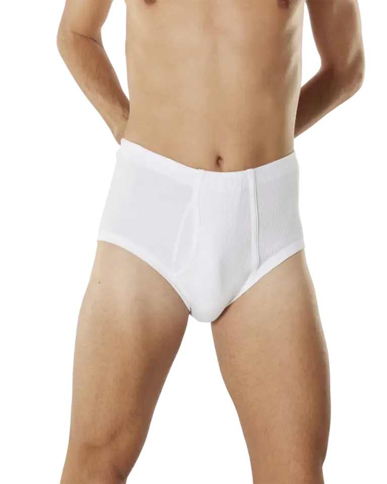 Dulcia Heren slip: Maxi slip met opening, classic 2-2 cotton ( DUL.4 )