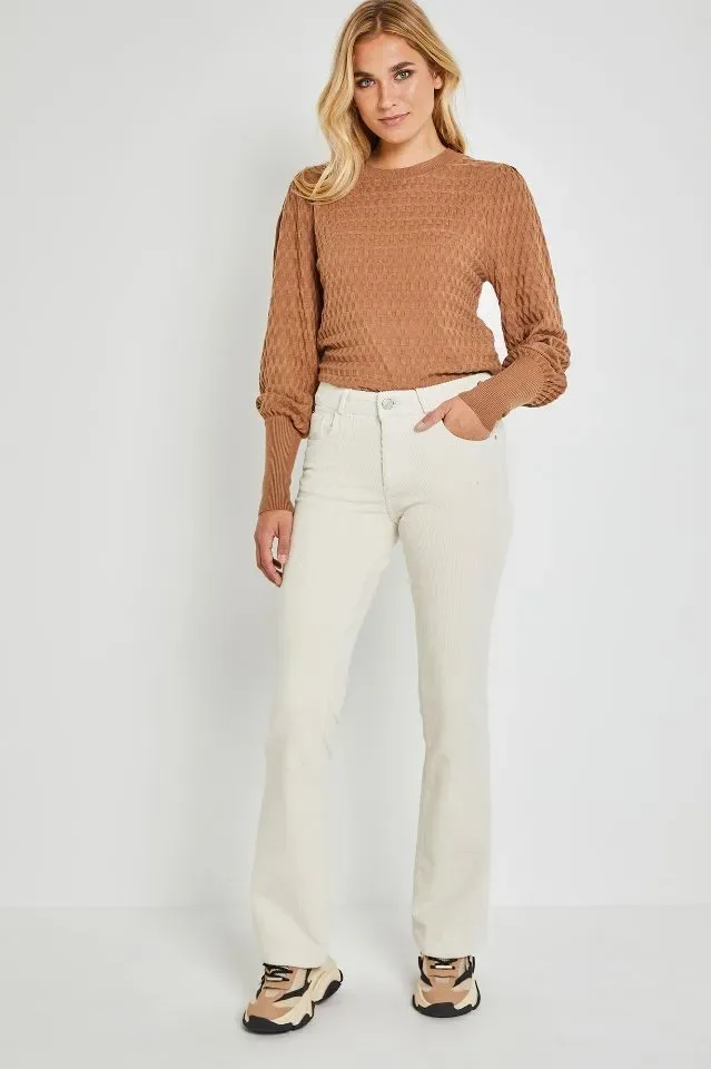 Para Mi Dames broek: Jade, Vintage Corduroy, Off White, ( Ribfluweel ) ( PARA.329 )