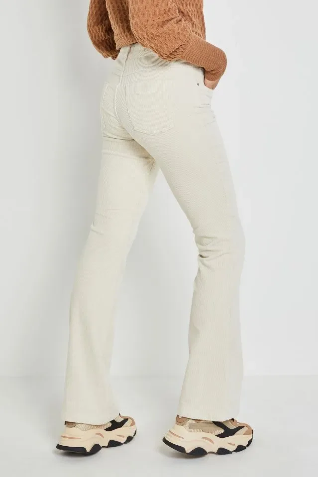 Para Mi Dames broek: Jade, Vintage Corduroy, Off White, ( Ribfluweel ) ( PARA.329 )