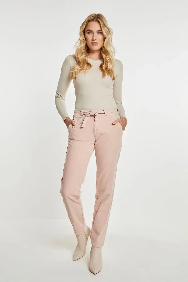 Para Mi Dames broek: Cate, Ribcord, old Pink ( fijn ribflwueel ) ( PARA.332 )