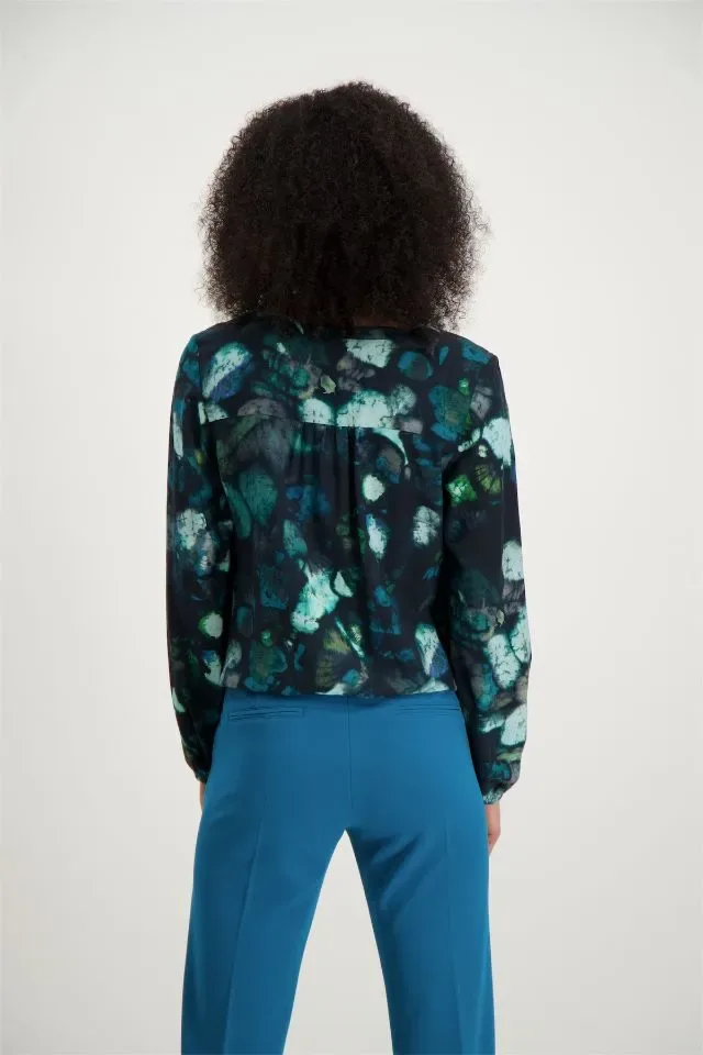Signe Nature Bloes: Blauw geprint ( Signe.1236 )