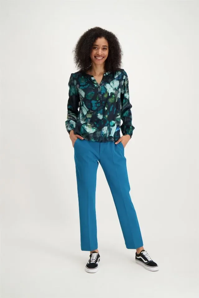 Signe Nature Bloes: Blauw geprint ( Signe.1236 )