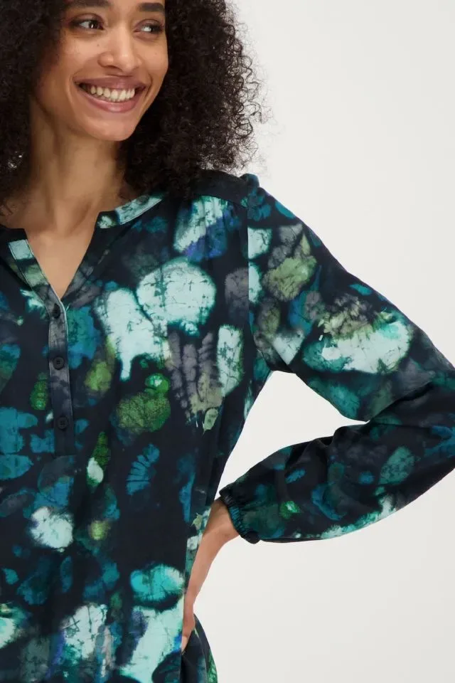 Signe Nature Bloes: Blauw geprint ( Signe.1236 )