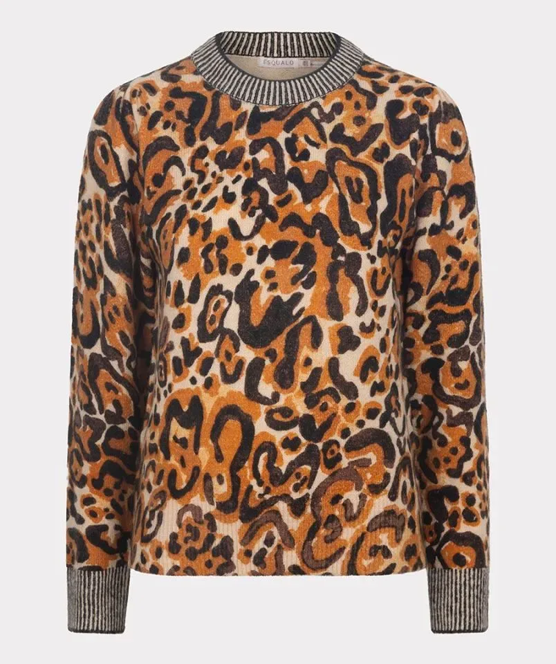 Esqualo Pull: Luipaard print, ( ESQ.277 )