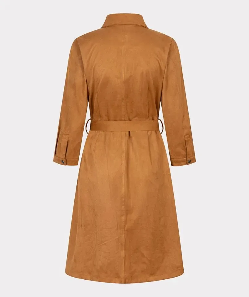 Esqualo Kleed Suede: Camel kleur ( ESQ.278 )