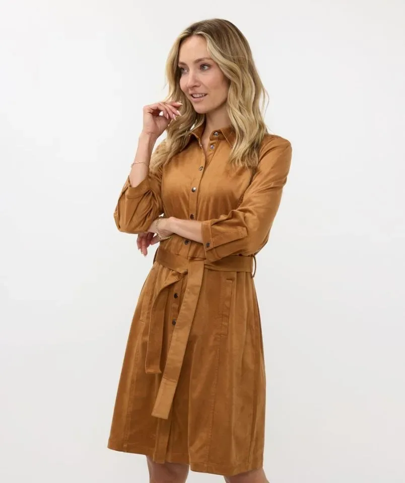 Esqualo Kleed Suede: Camel kleur ( ESQ.278 )