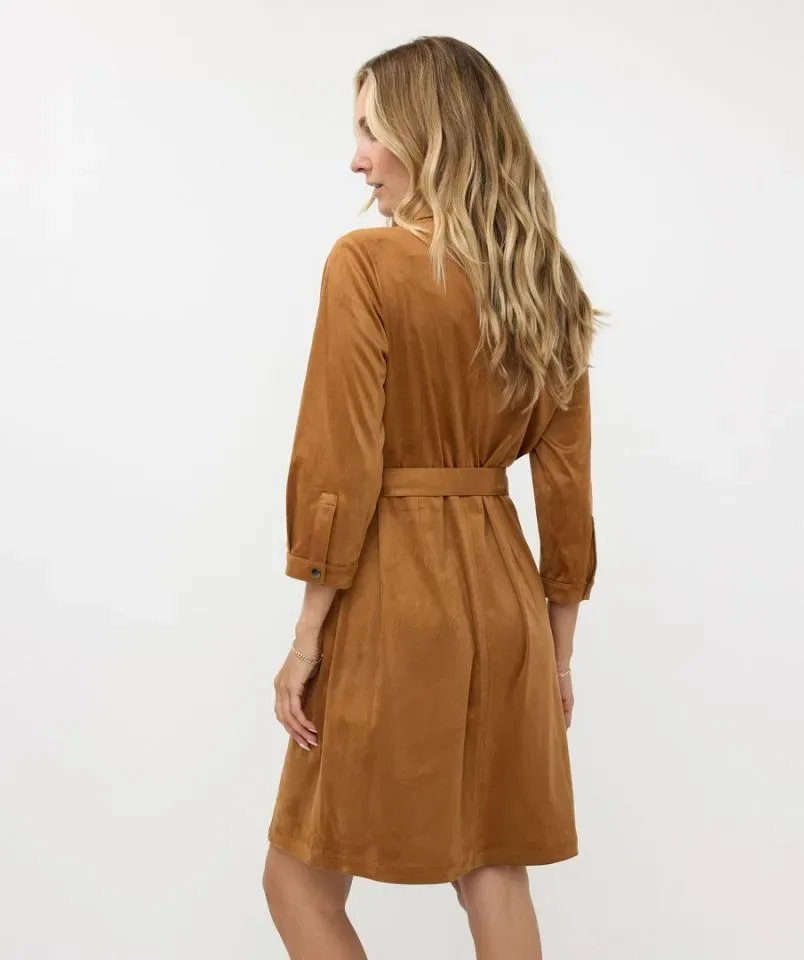 Esqualo Kleed Suede: Camel kleur ( ESQ.278 )