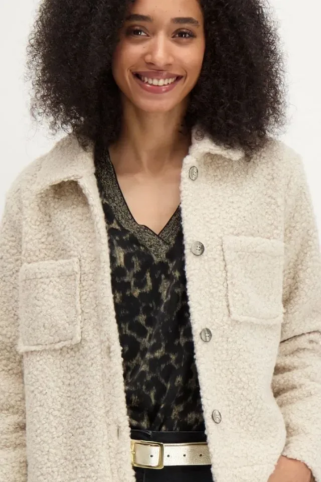 Signe Nature Vest: Teddy, Ecru (Signe.1264 )