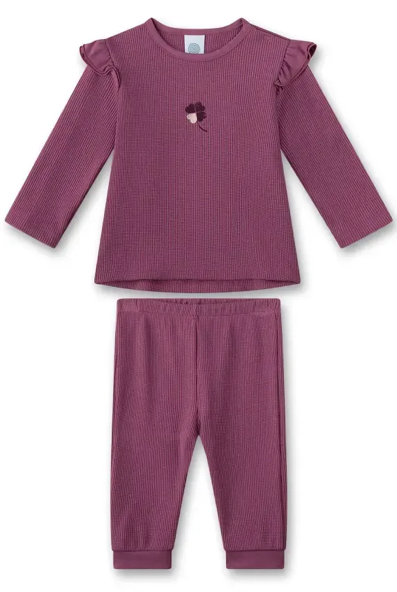 Sanetta Pyjama Meisjes: Paars, Klaver, ( SAN.128 )