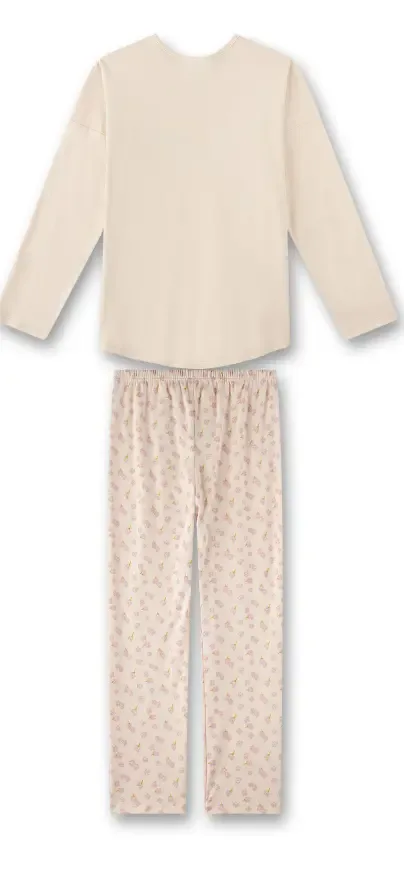 Sanetta Pyjama Meisjes: 100% Katoen, Beige ( SAN.125 )