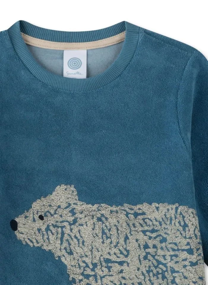 Sanetta Pyjama Jongens: ijsbeer, Badstof ( SAN.133 )