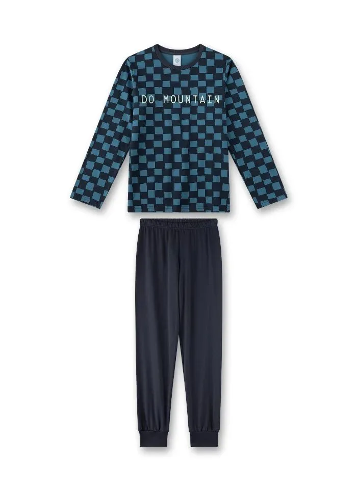 Sanetta Pyjama Jongens: carree motief, 100% Katoen( SAN.135 )