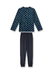 Sanetta Pyjama Jongens: carree motief, 100% Katoen( SAN.135 )