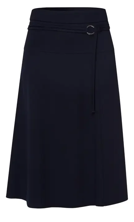 Frank Walder Dames Rok: Donker Blauw, Jersey stof ( WAL.40 )