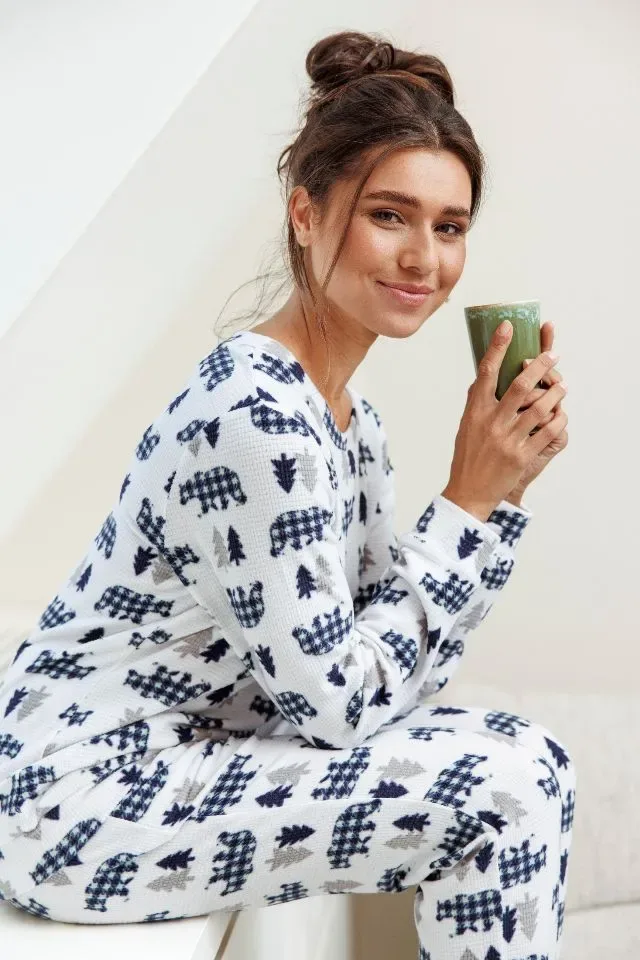 Pastunette Rebelle dames pyjama: Snow, Fleece ( PAS.42 )