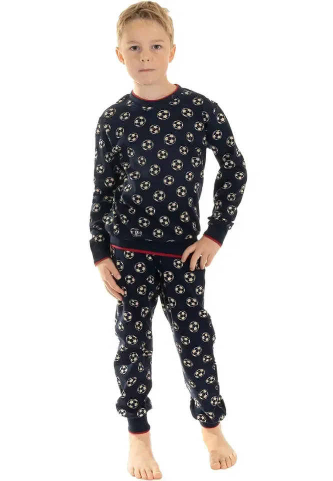 Pastunette Pyjama jongens: Interlock, Voetbalmotief ( PAS.56 )