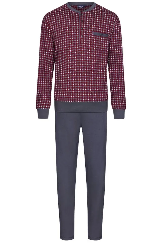Pastunette Heren pyjama: Bordeau tot 3xL ( PAS.59 )