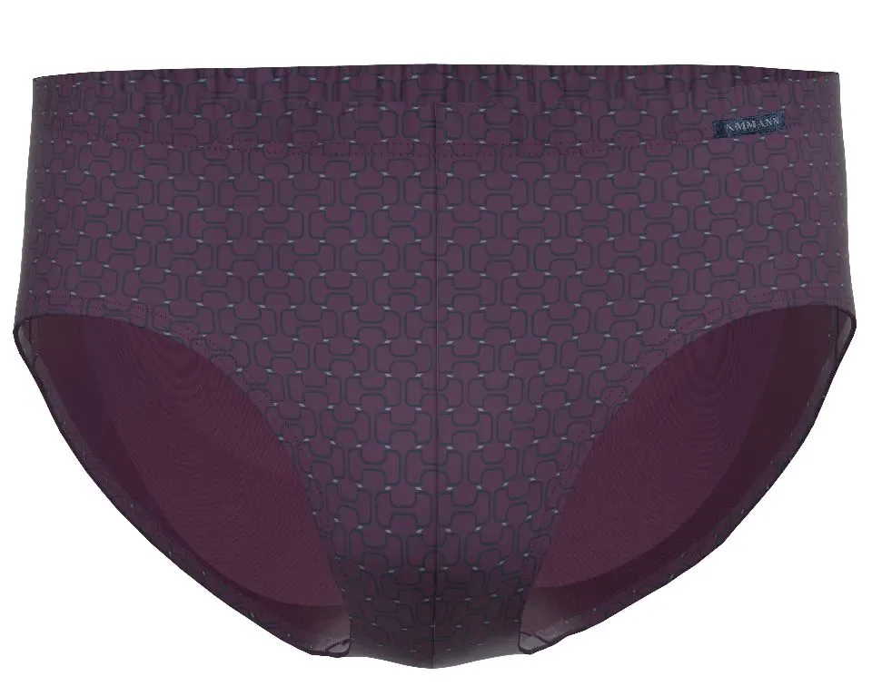 Ammann Heren onderbroek: Slip, Blauw / Bordeaux, Midi model ( AMM.629 )