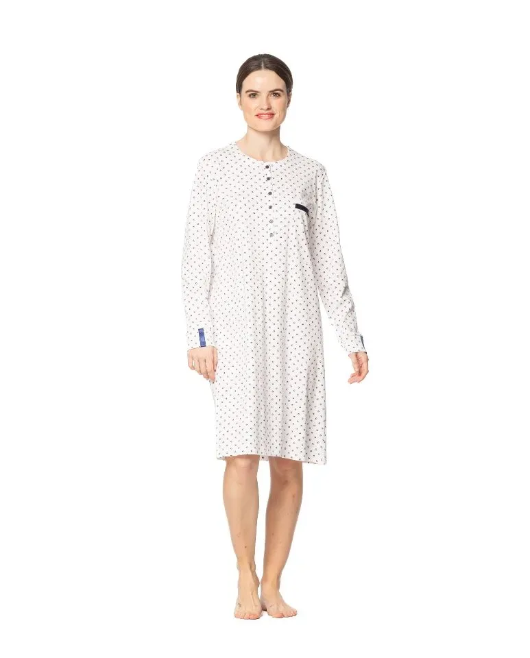 Egatex Nachthemd Dames: Interlock, Ecru, ( EGA.441 )