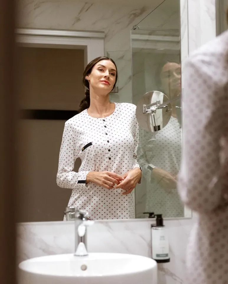 Egatex Nachthemd Dames: Interlock, Ecru, ( EGA.441 )