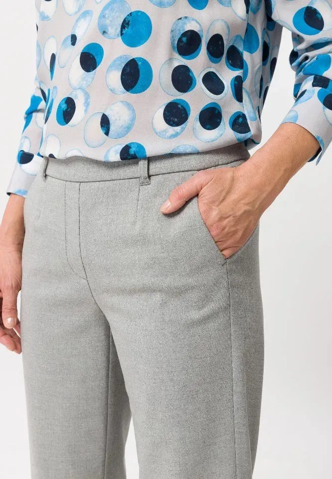 Frank Walder Dames Broek: Mia, Grijs, met elastiek in de lenden ( WAL.37 )