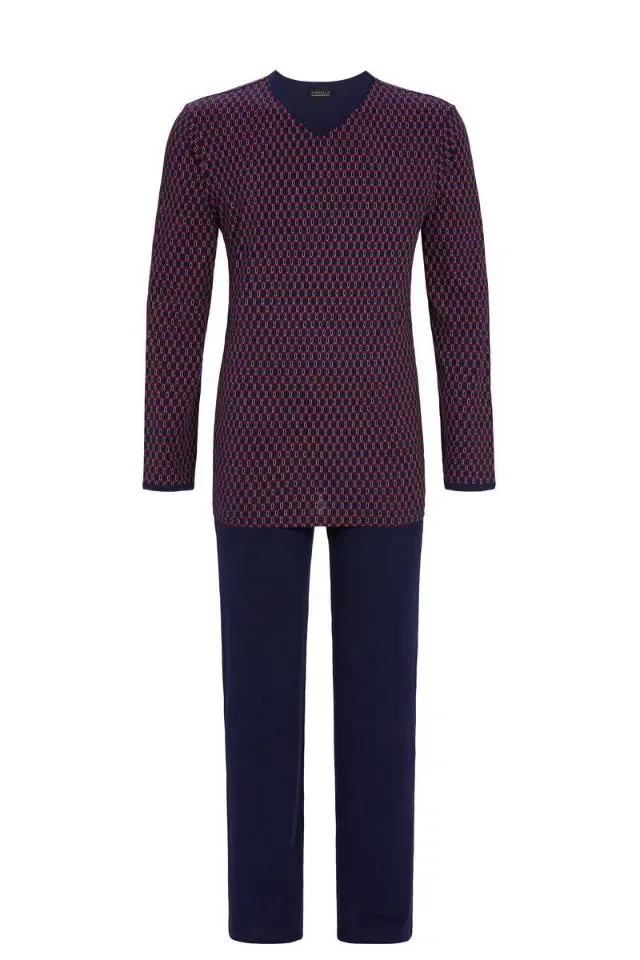Ringella Heren Pyjama: Blauw, 100% Katoen ( RIN.540 )