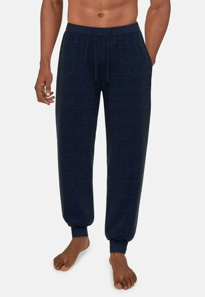 Tom Tailor Heren Trainingbroek: Badstof ( Terry ) Donker blauw ( TOM.36 )