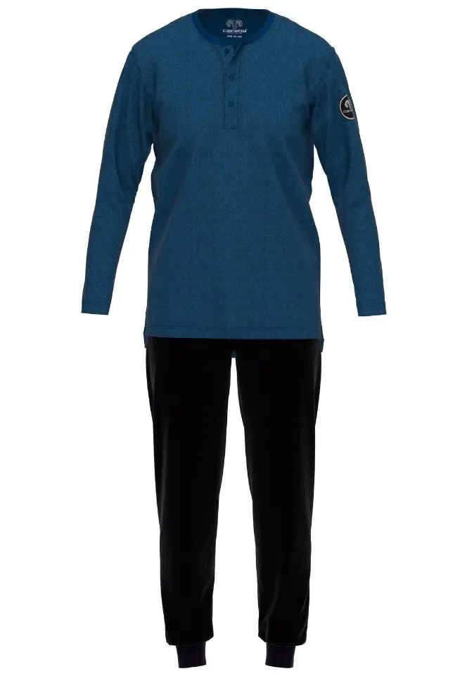 Ceceba Pyjama Heren: Blauw, Badstof ( TOM.37 )