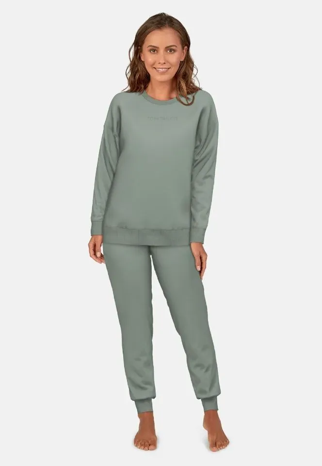 Tom Tailor Training / Homewear Dames: Groen, licht gemoltoneerd ( TOM.34 )