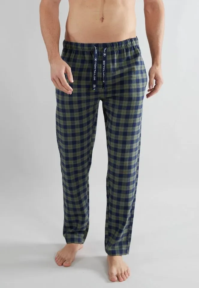 Tom Tailor Pyjama Heren: Flanel broek, effen shirt ( TOM.35 )