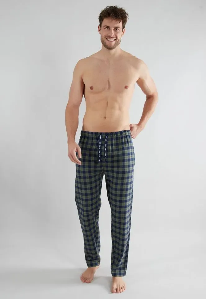 Tom Tailor Pyjama Heren: Flanel broek, effen shirt ( TOM.35 )