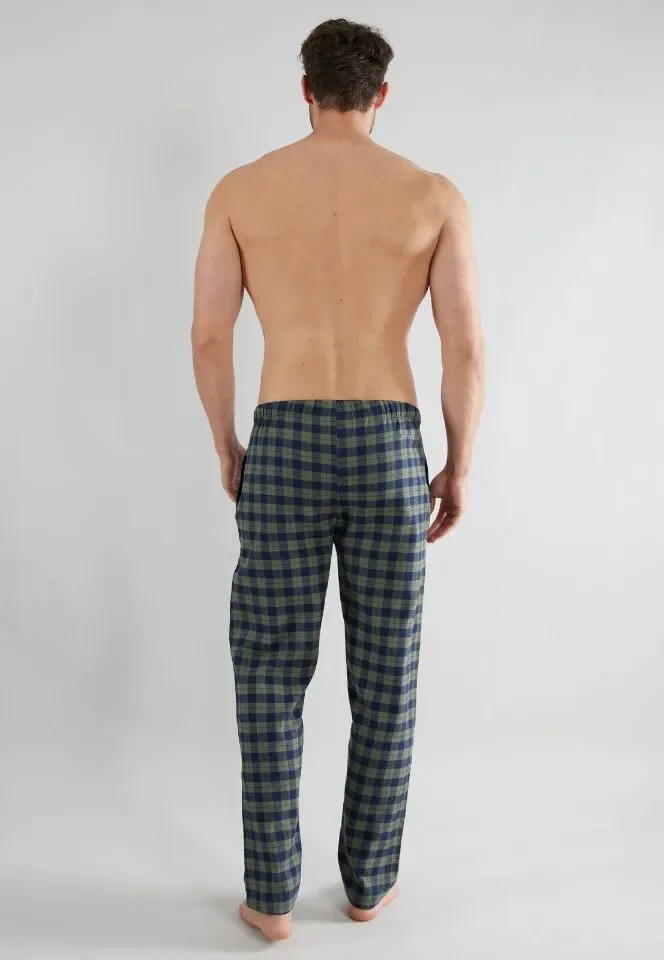Tom Tailor Pyjama Heren: Flanel broek, effen shirt ( TOM.35 )