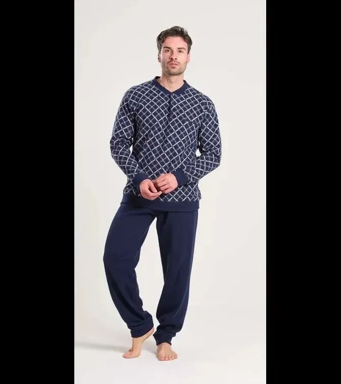 Gary Heren pyjama: Blauw, Punto Milano ( GARY.106 )