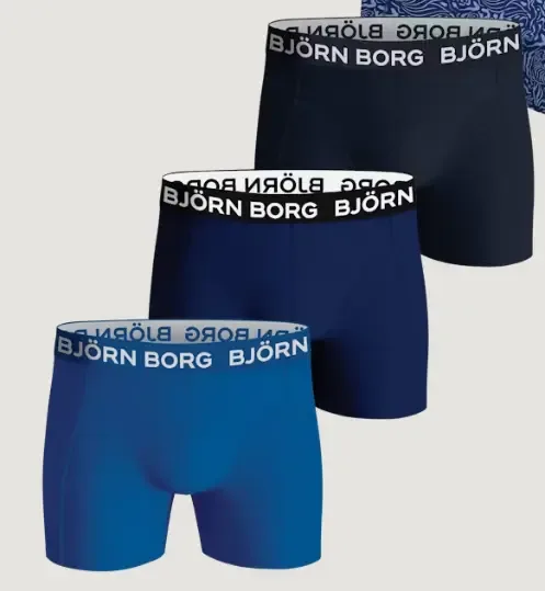Bjorn Borg Jongens boxershort: 3pack, Blauw ( BJO.3 )