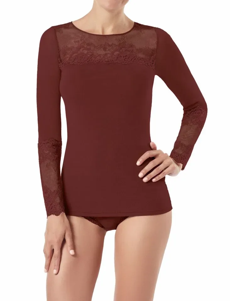 Janira Dames hemdje: Greta, CTA. M/L 115, Red Agrile ( brique kleur ) ( JAN.259 )