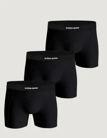 Bjorn Borg Boxer heren: Premium cotton stretch boxer 3P, Zwart ( BJO.2 )