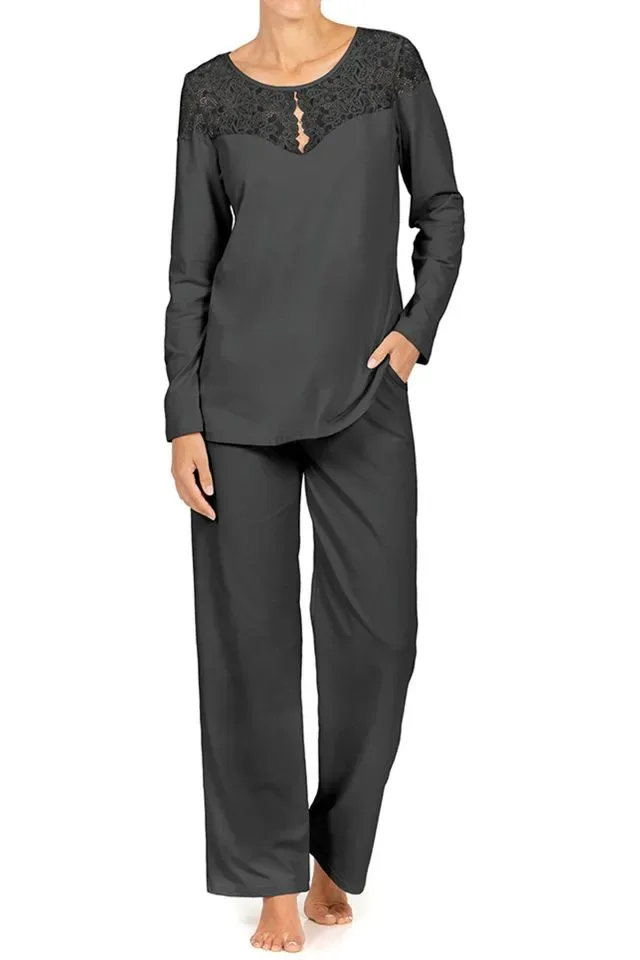 Janira dames pyjama: Belle Cotton, Donker blauw ( JAN.263 )