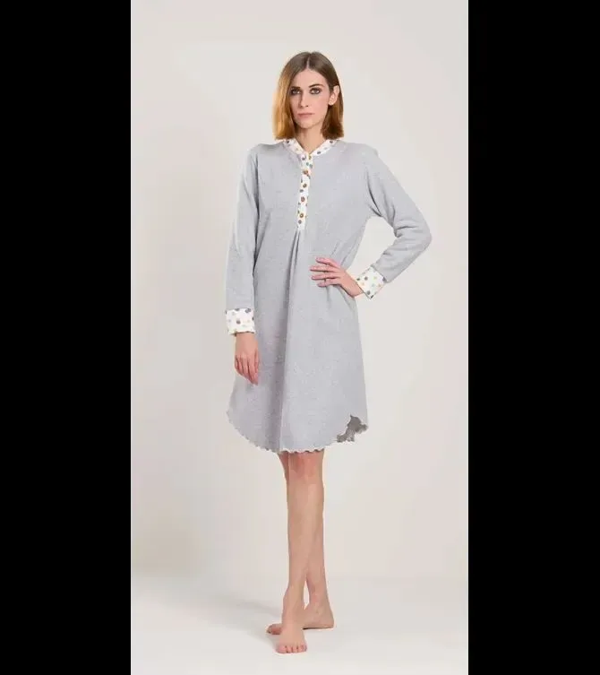 Gary Nachthemd Dames: Punto Milano, blauw ( GARY.108 )