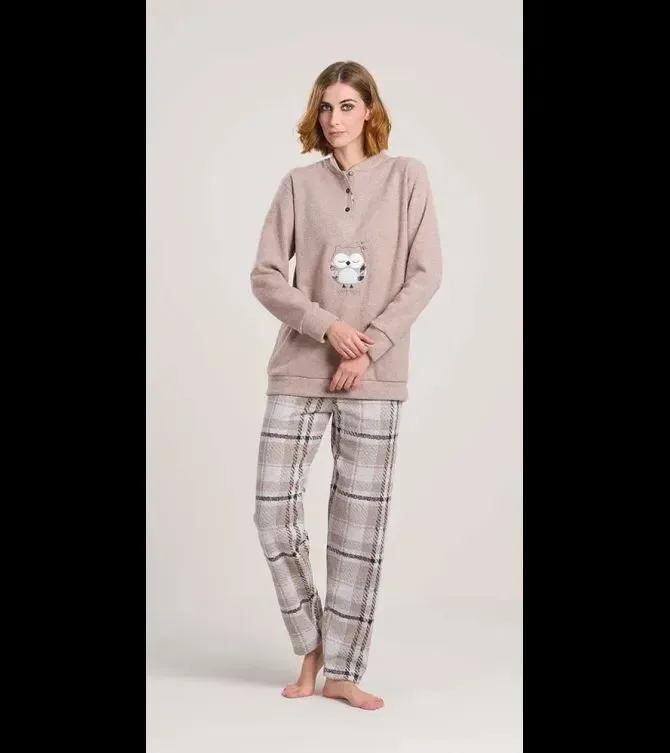 Gary Dames Pyjama : Punto Milano, Beige, Uiltje ( GARY.109 )