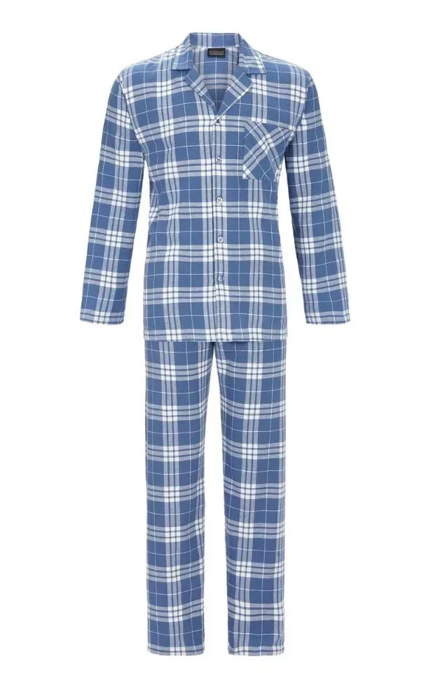 Ringella Heren pyjama: Flanel, doorknoop ( RIN.543 )