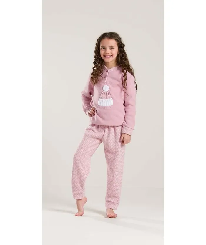 Gary Pyjama Meisjes: Roze, Wintermuts, Punto Milano ( GARY.115 )