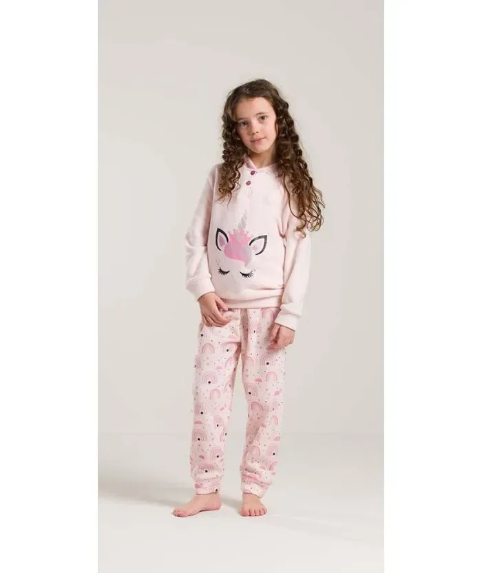 Gary Meisjes Pyjama: Unicorn, Zeer warme ( punto milano ) ( GARY.116 )
