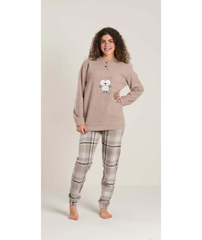 Gary Meisjes Pyjama: Uiltje, Zeer warme ( punto milano ) ( GARY.117  )