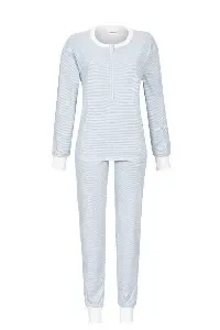 Ringella Dames pyjama: Interlock, blauw gestreept ( RIN.546 )