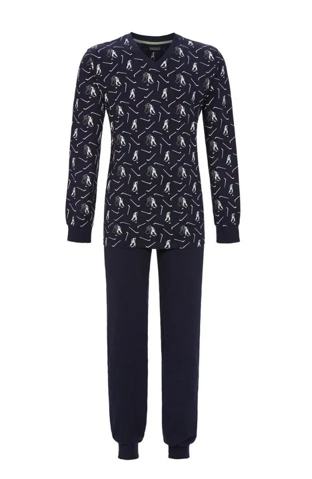 Ringella Heren Pyjama: Ijshockey, Donkerblauw ( RIN.547 )