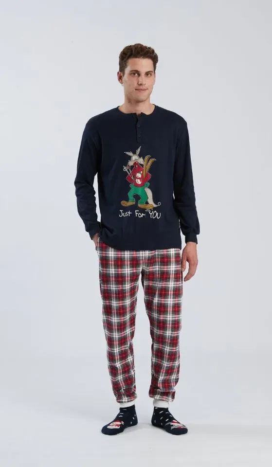 Happy people Pyjama: Blauw, Interlock ( HAP.135 )